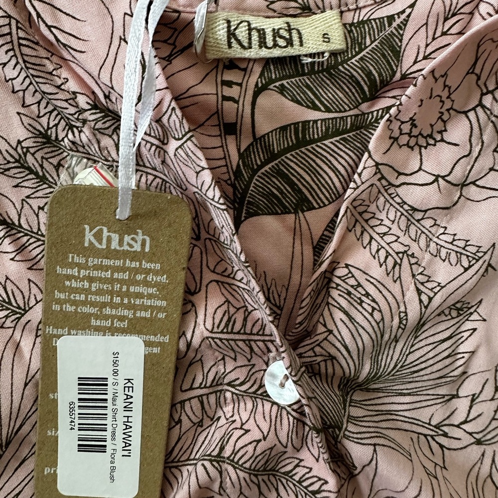 Kushik Pink Tropical-Print Midi Dress - Picture 3 of 3